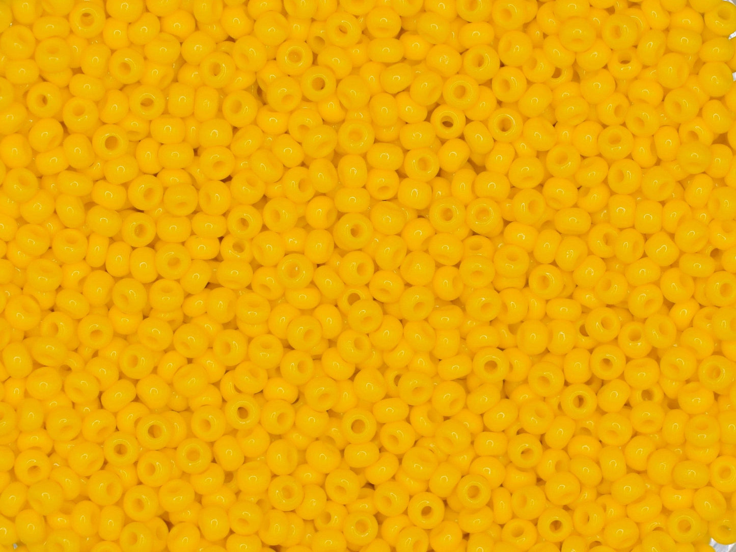 Preciosa Ornela 9/0 opaque yellow 83130, 20g dark yellow seed beads, bohemian beads, deep yellow beads, sunflower yellow beads