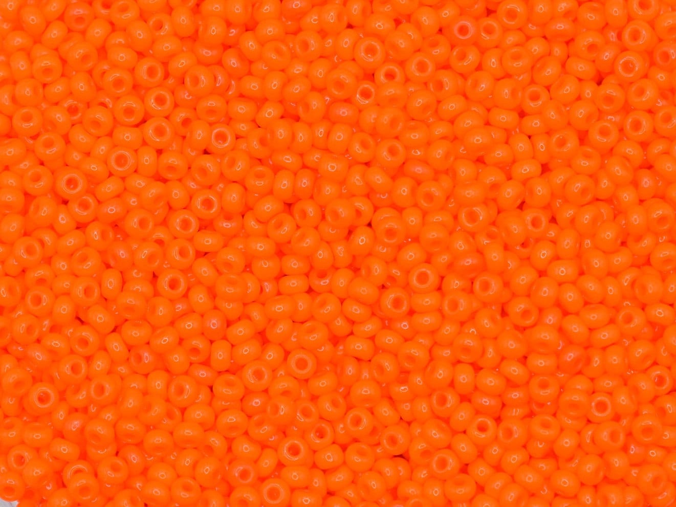 Preciosa Ornela 9/0 opaque orange 93140, 20g dark orange seed beads, bohemian beads, deep orange beads