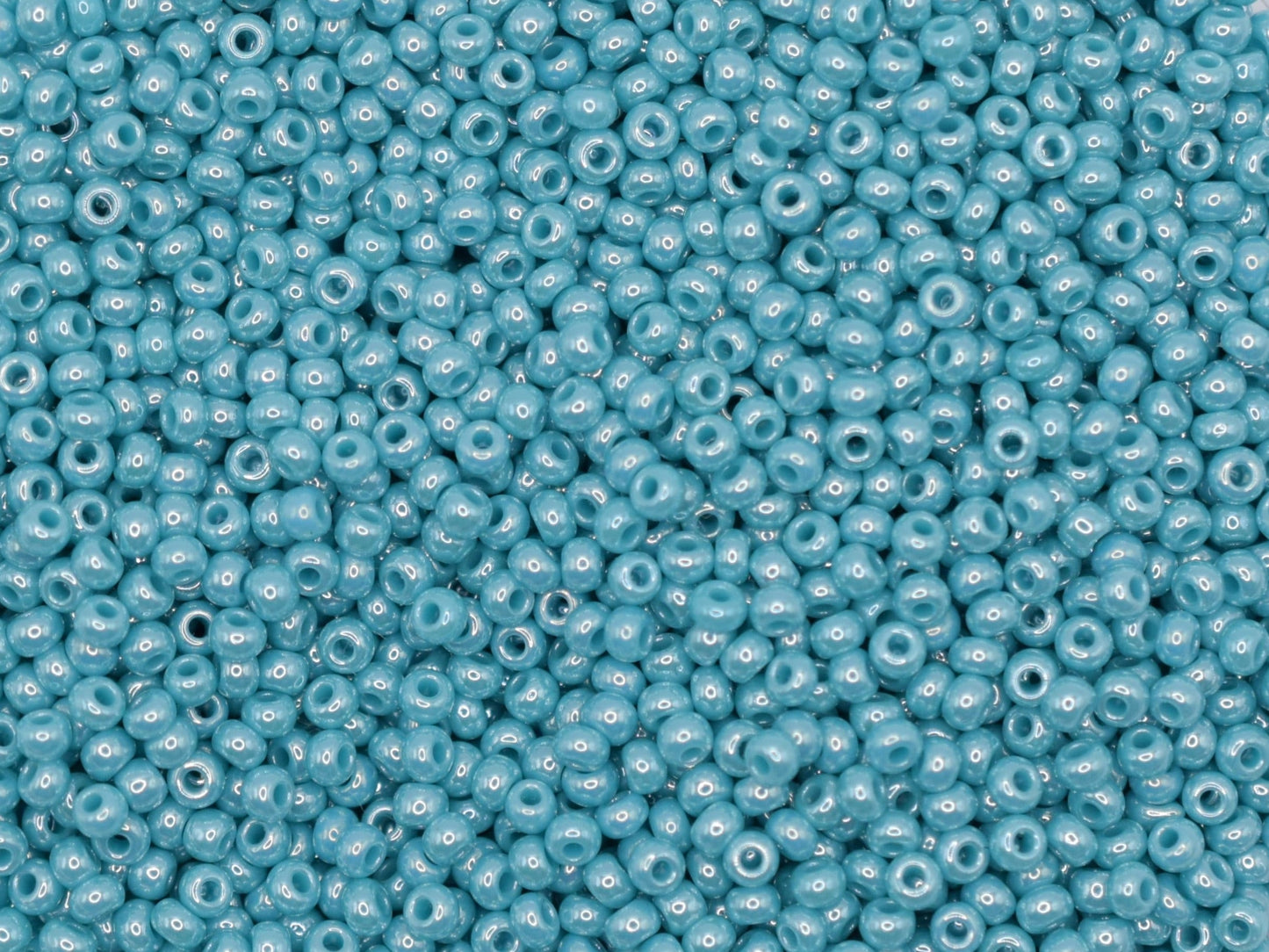 Preciosa Ornela 10/0 turquoise sfinx 68030 20g, turquoise blue seed beads, bohemian beads, glossy blue beads, luster blue beads