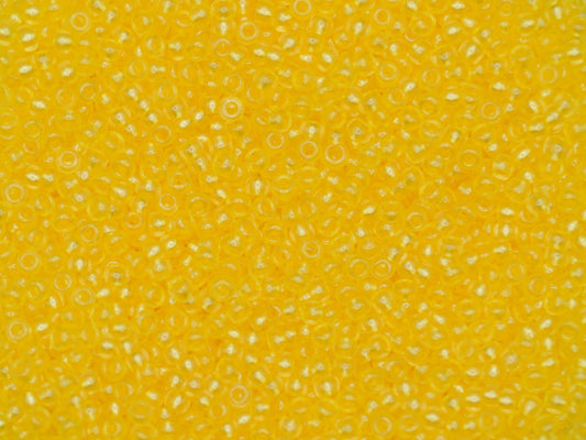 Preciosa Ornela 10/0 yellow terra pearl dyed crystal 08386 20g, transparent yellow seed beads, bohemian beads, Czech seed beads