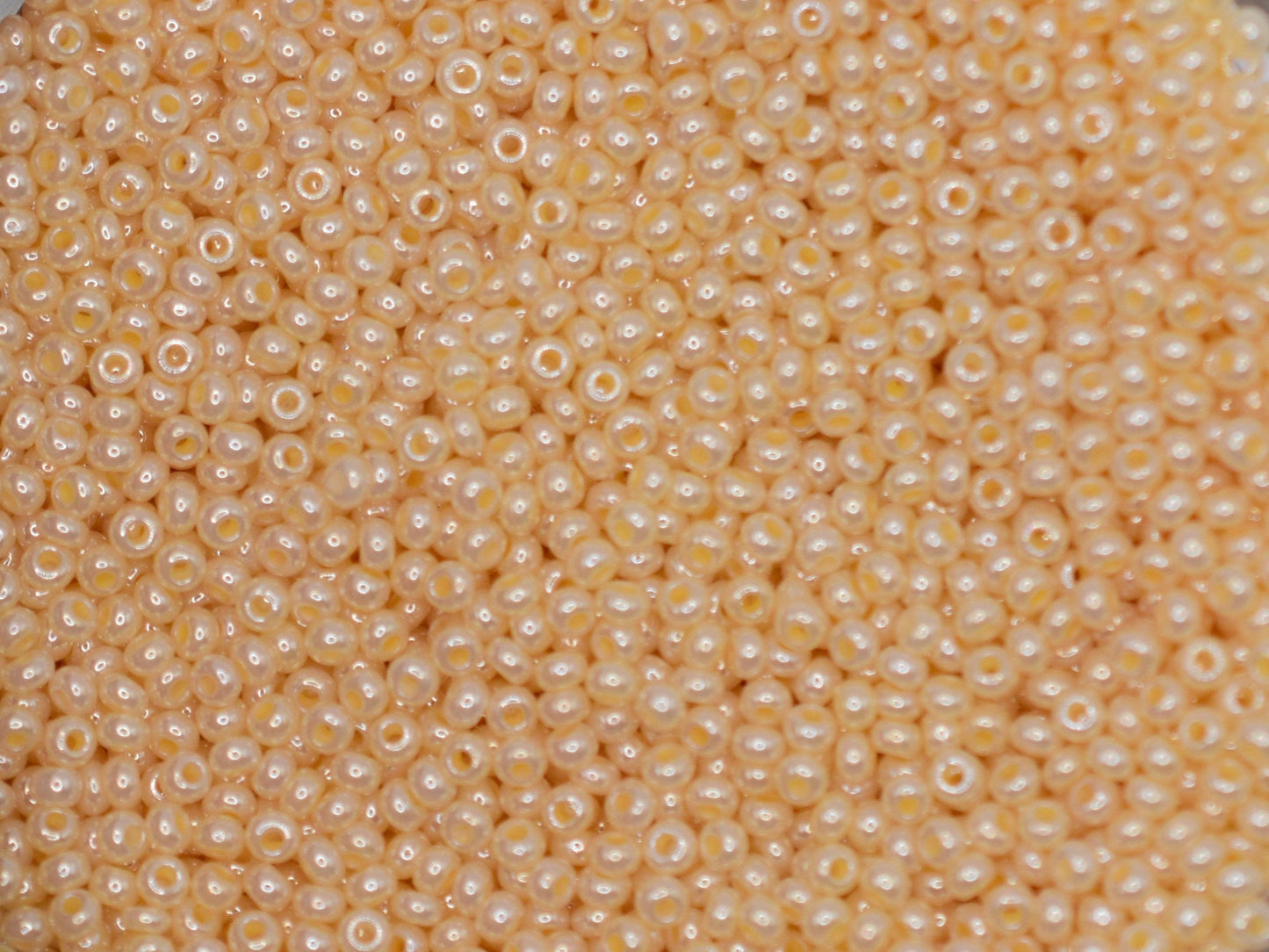 Preciosa Ornela 10/0 shell, yellow luster 47185 20g, light yellow seed beads, bohemian beads, Czech seed beads, beige seed beads