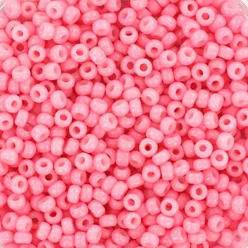 10g Miyuki seed beads 11/0, duracoat opaque light carnation 4466, japanese beads, color pink rocailles, size 11 2mm, soft pink seed beads