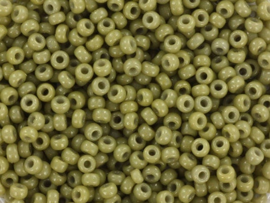 Miyuki seed beads 11/0, duracoat opaque cactus green 4474 10g, japanese beads, 2mm green beads, green glass beads