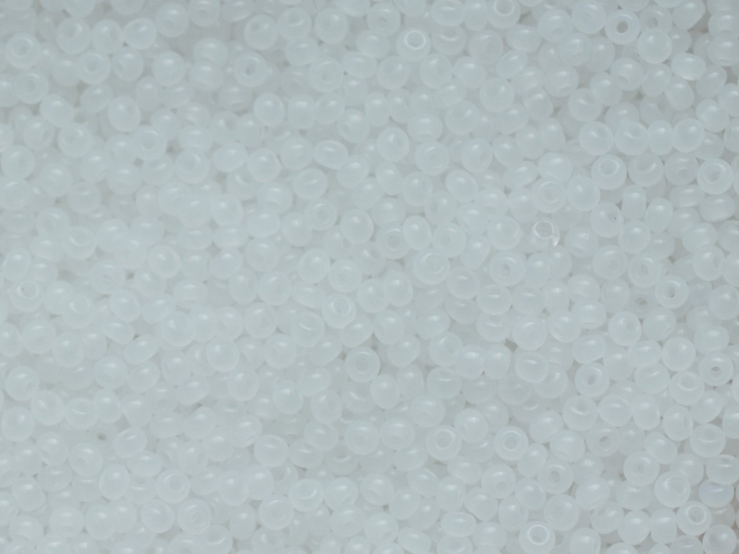 Preciosa Ornela 10/0 alabaster white 02090, 20g milky white seed beads, bohemian beads, translucent white