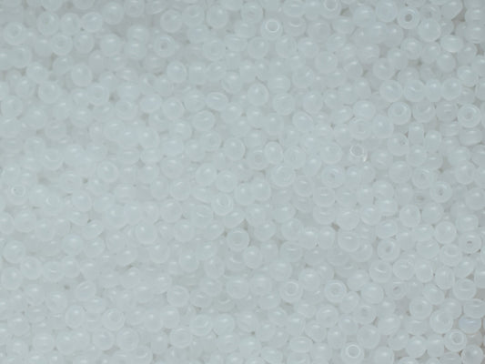 Preciosa Ornela 10/0 alabaster white 02090, 20g milky white seed beads, bohemian beads, translucent white