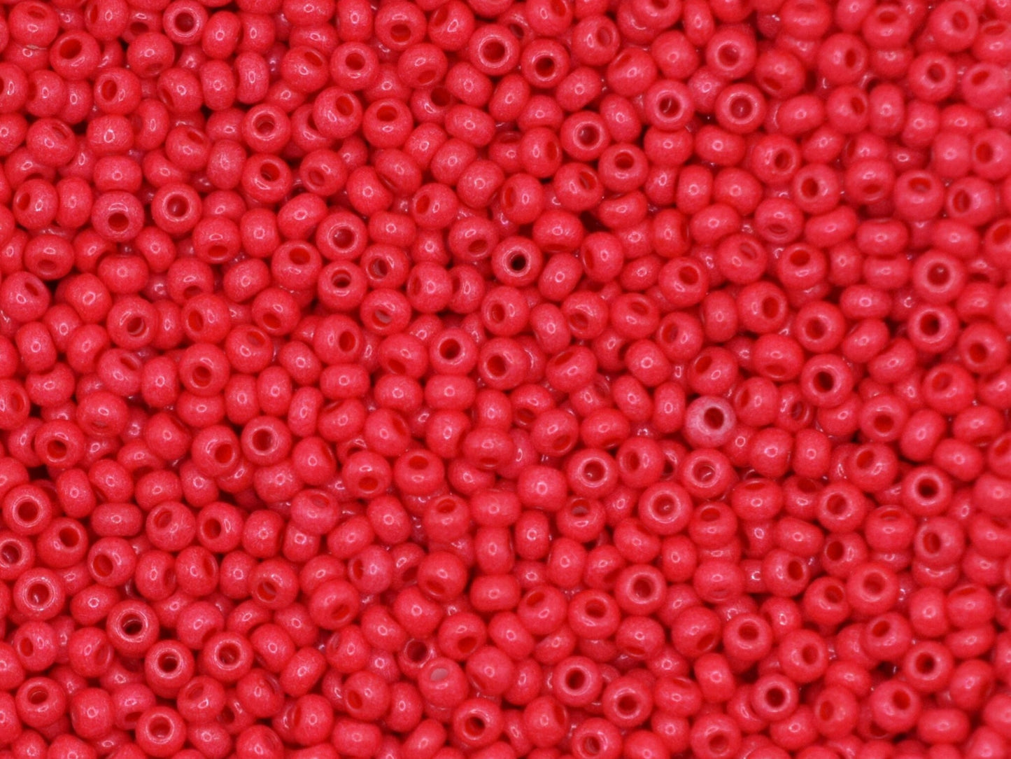 Preciosa Ornela 10/0 red intensive dyed chalkwhite 16A98 20g, red seed beads, bohemian beads, Czech seed beads, glossy red beads