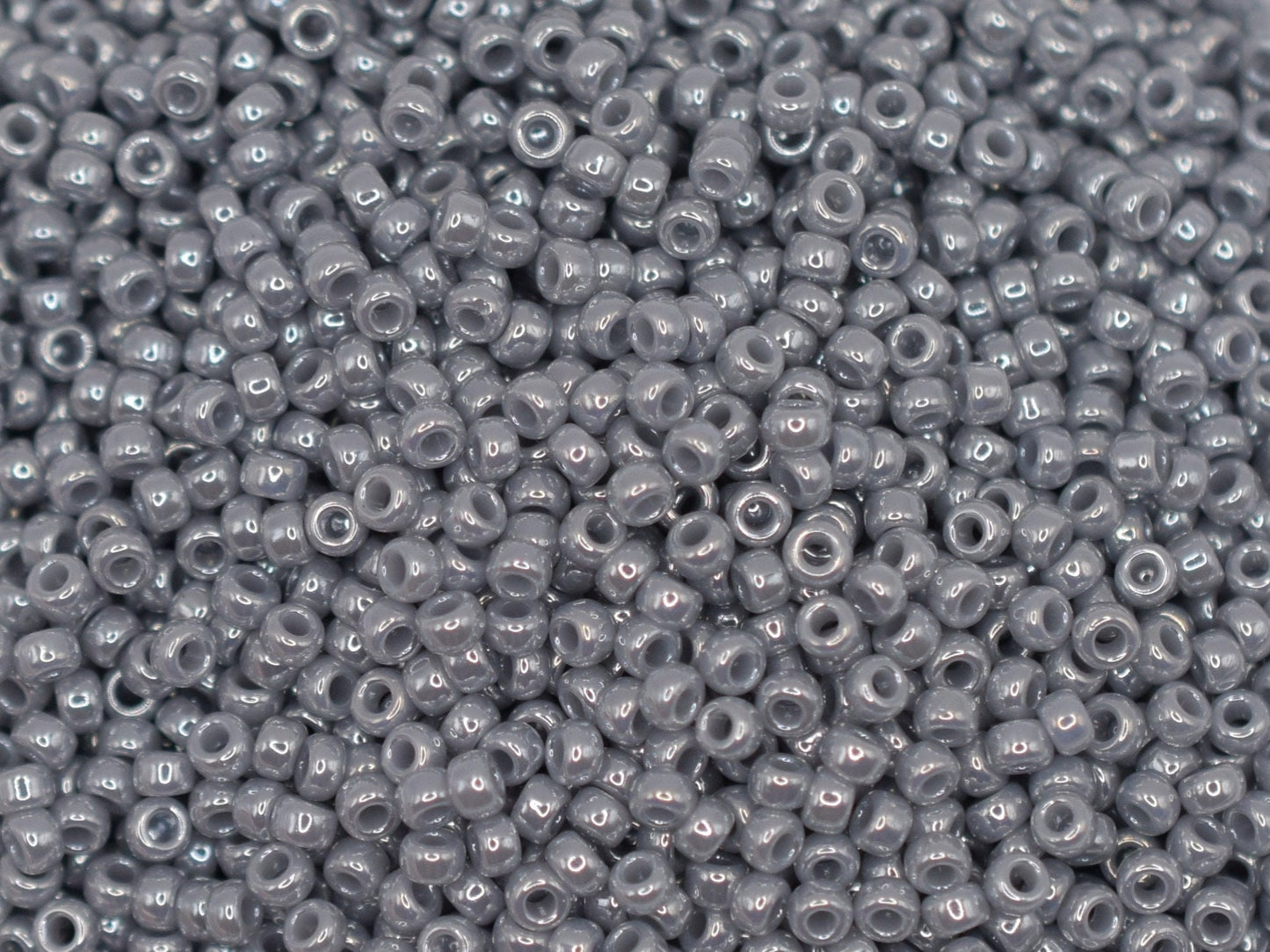 Miyuki seed beads 11/0, Opaque grey luster 443, 10g japanese beads, luster grey beads, size 2mm, Miyuki grey, Round Rocailles