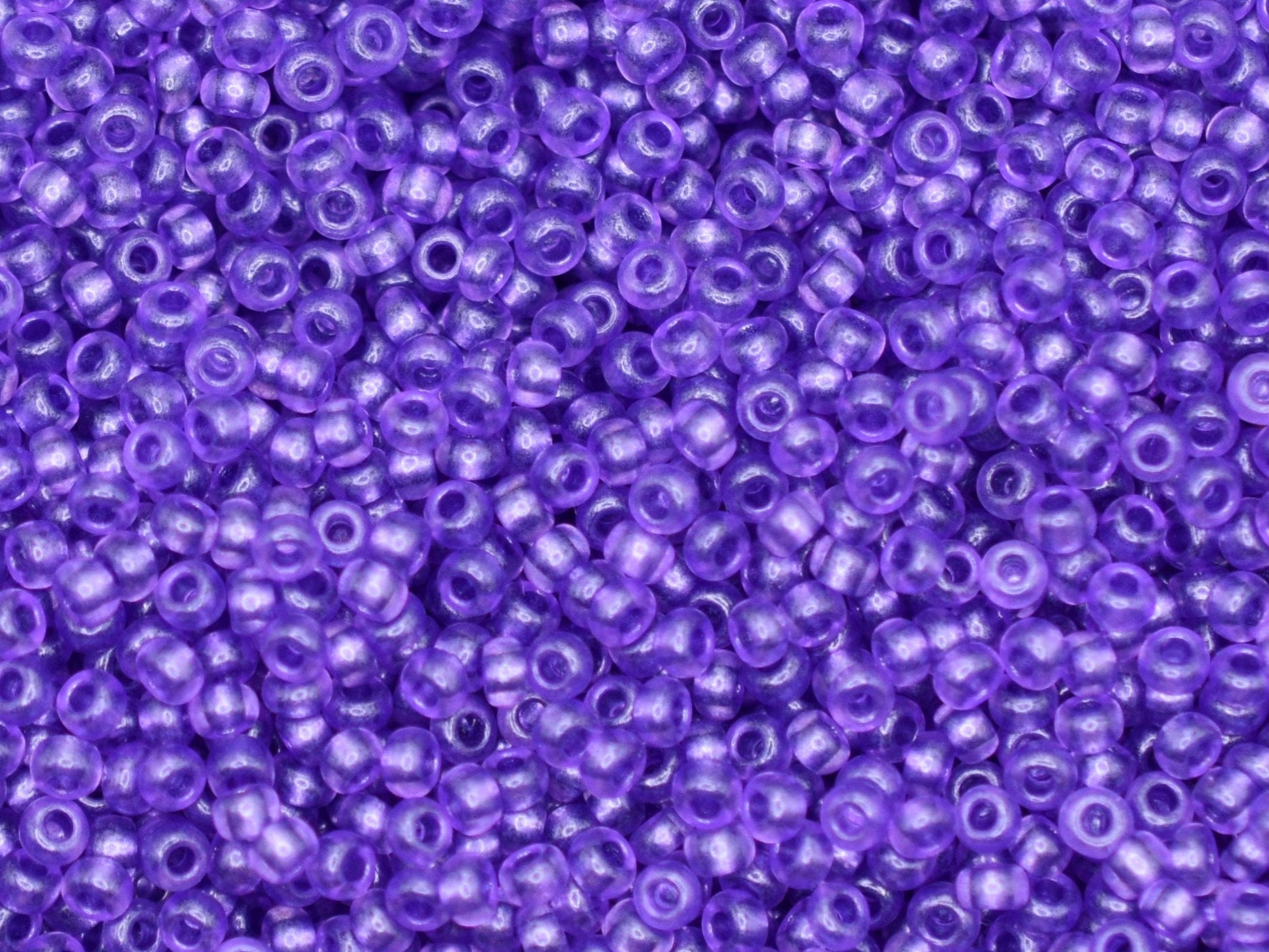 Preciosa Ornela 10/0 transparent violet 08328, 20g violet terra pearl dyed crystal seed beads, bohemian beads, transparent purple