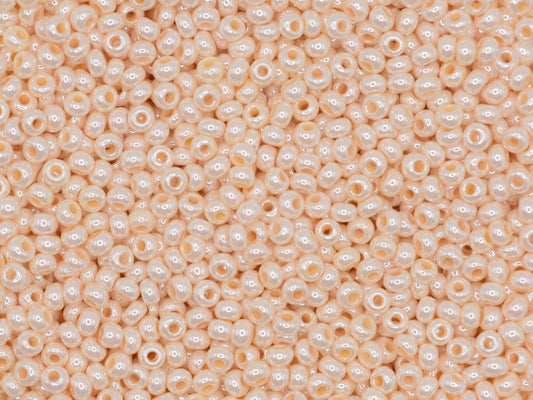 Preciosa Ornela 9/0 shell, beige luster 46112 20g, light yellow seed beads, bohemian beads, cream luster beads, beige seed beads