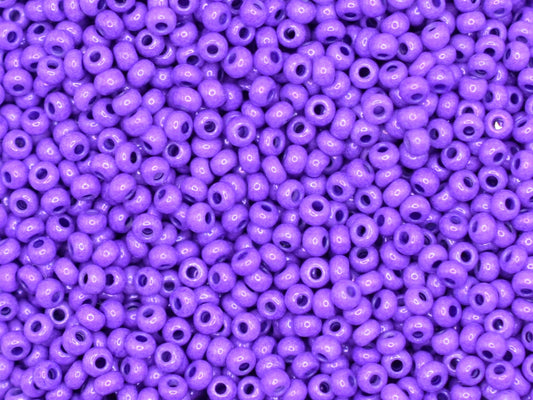 20g Preciosa Ornela violet dyed chalkwhite, sfinx 16328 seed beads 9/0, bohemian beads, glossy purple beads luster, Bohemian glass