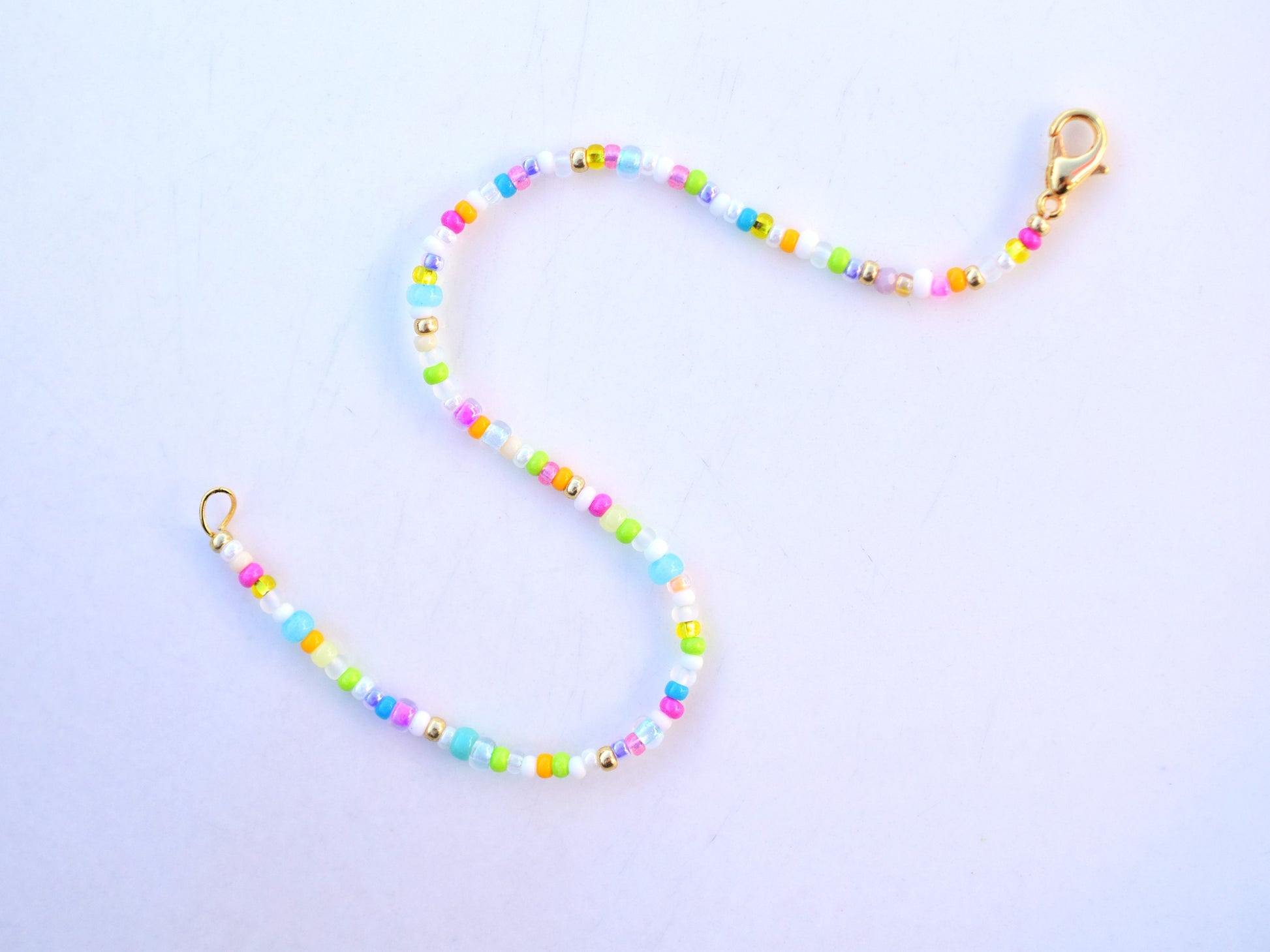 Colorful beaded bracelet, thin bracelet, simple bracelet mixed beads, birthday gift for best friend, friendship bracelet, gift for sister