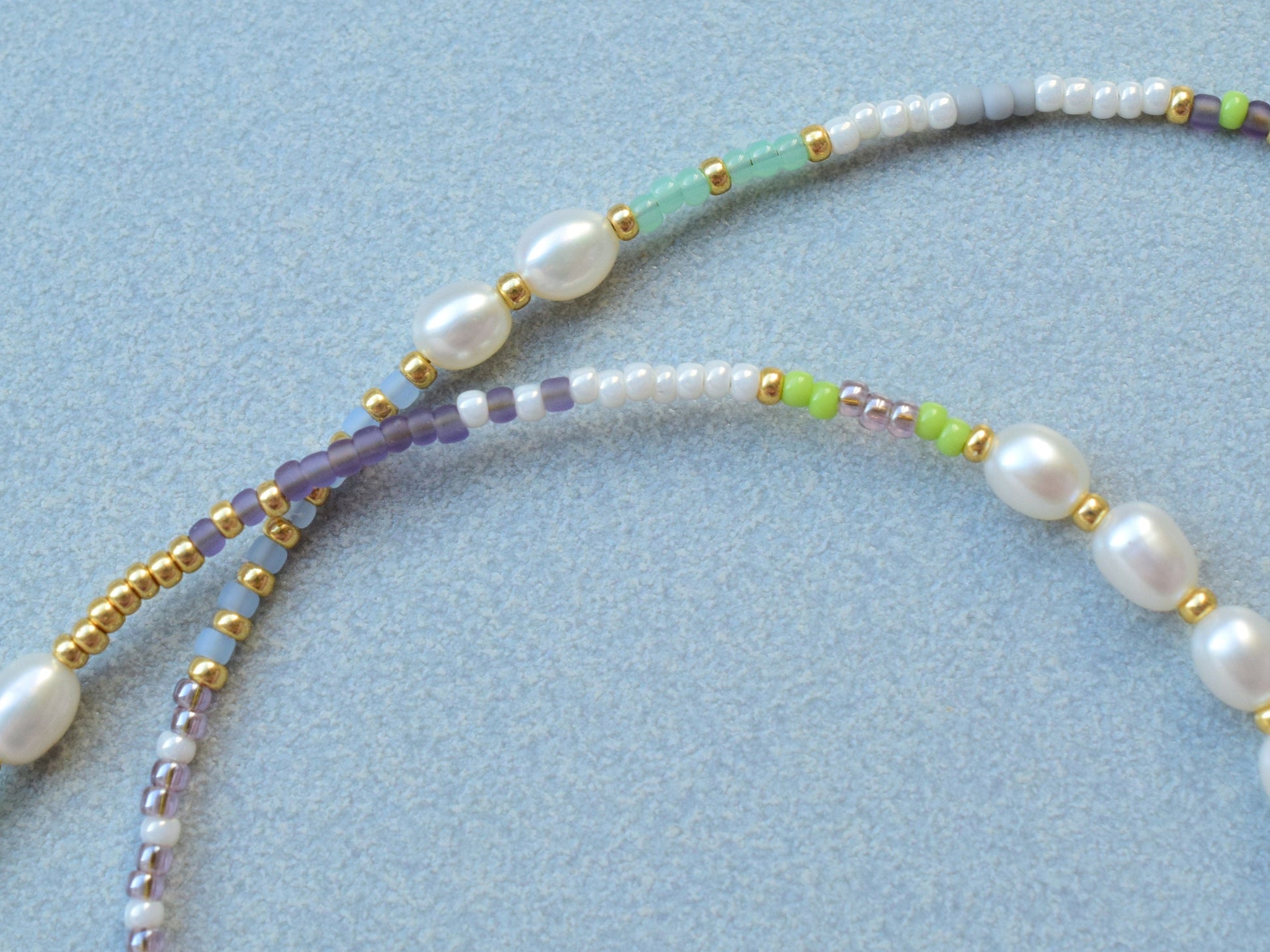 Colorful beaded necklace, freshwater pearl necklace choker, thin beaded necklace, birthday gift best friend, Valentines gift for her