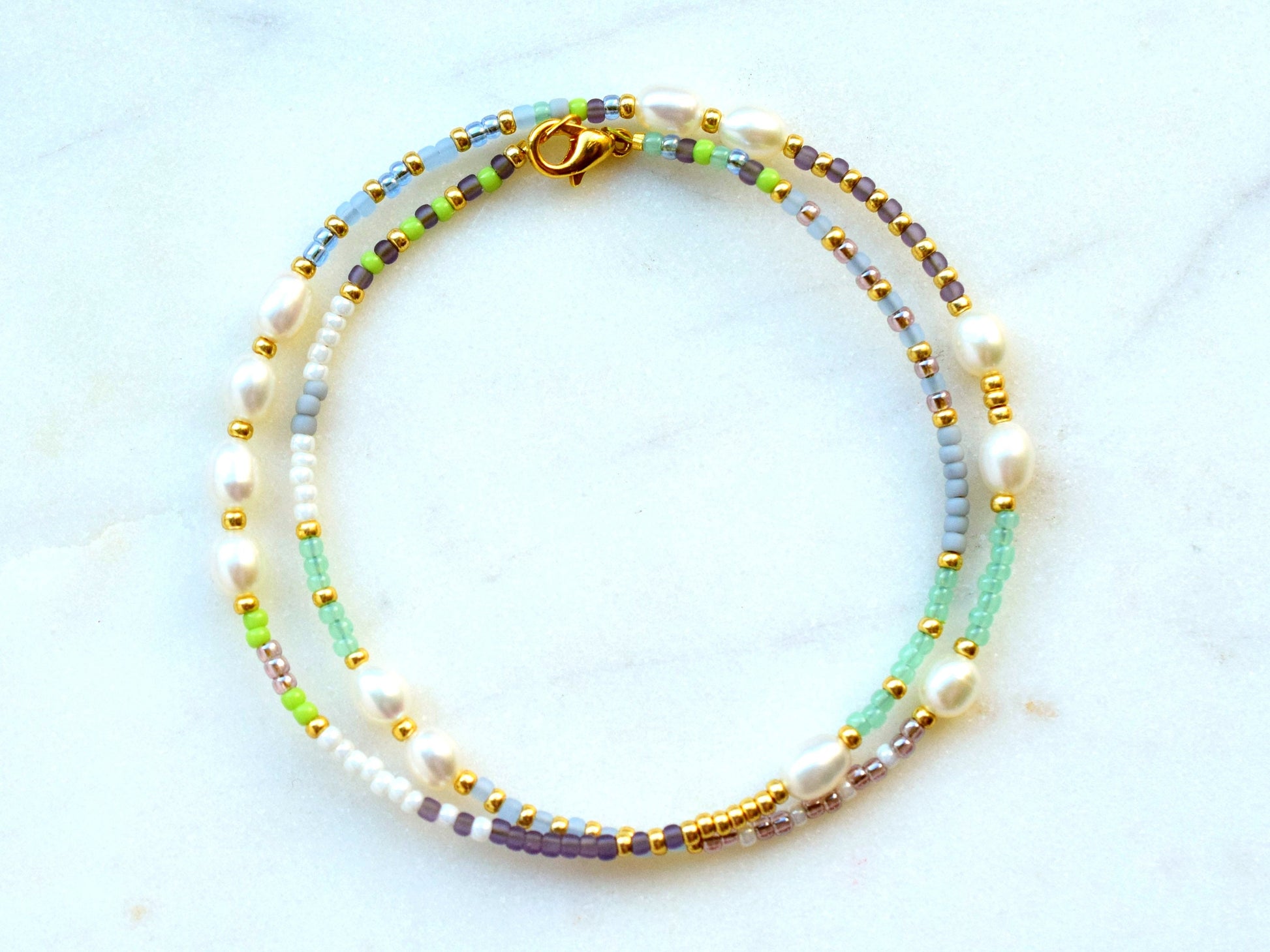 Colorful beaded necklace, freshwater pearl necklace choker, thin beaded necklace, birthday gift best friend, Valentines gift for her