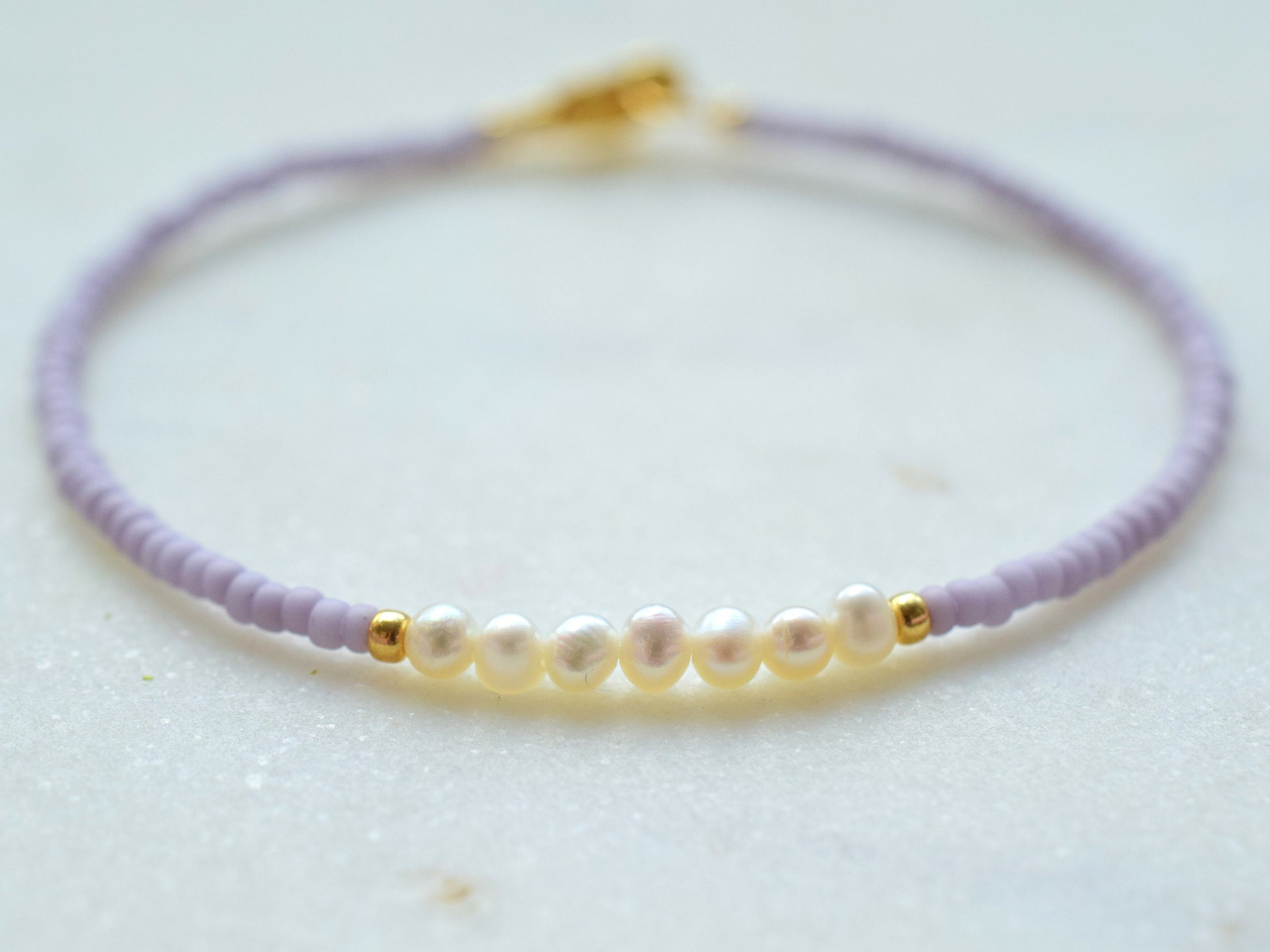 Freshwater pearl bracelet, Christmas gift for girlfriend, thin beaded bracelet pastel, bridesmaid gifts bracelet, small pearl bracelet