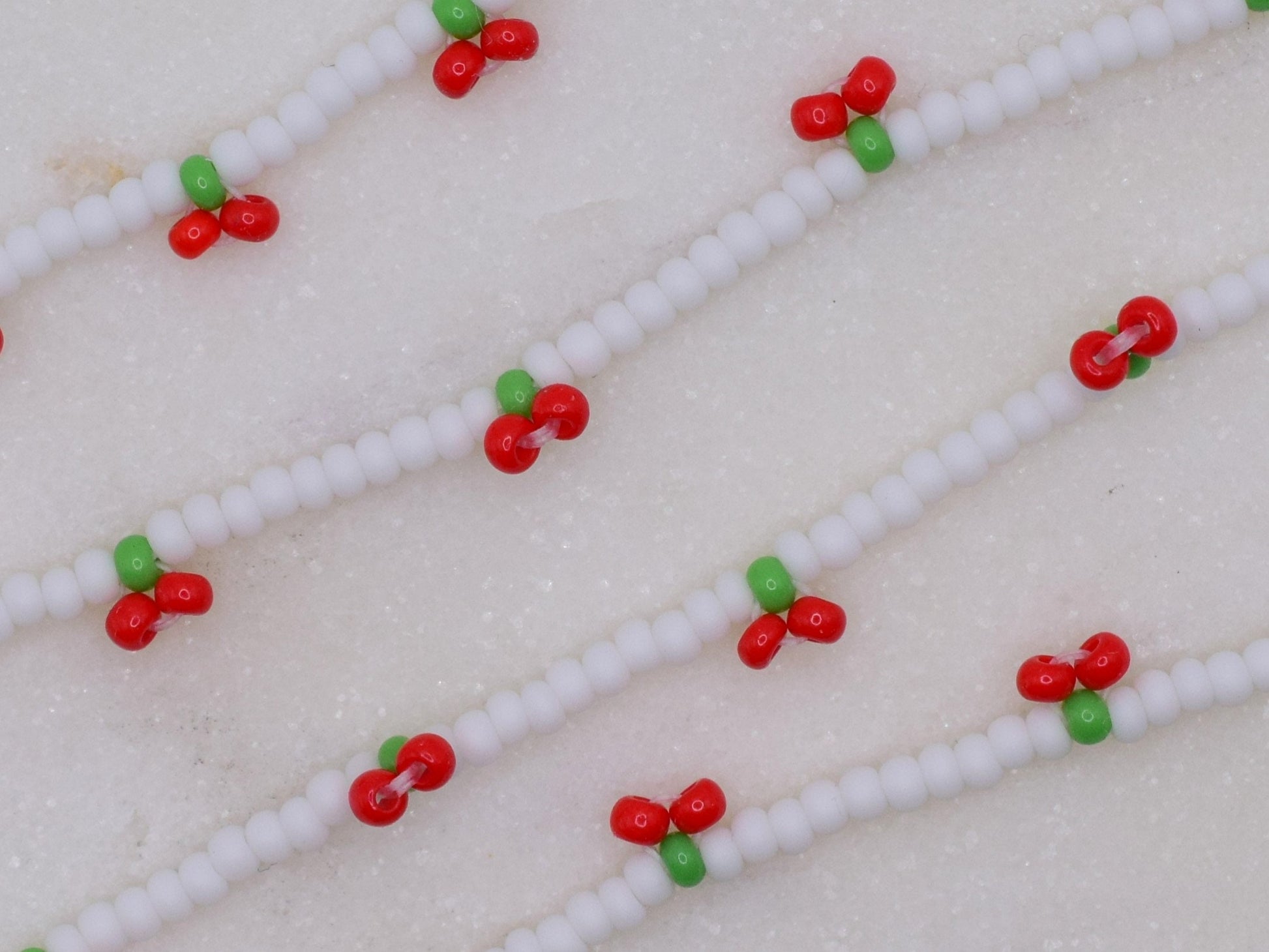 Beaded cherry necklace, colorful dainty necklace, fruit jewellery, birthday gift for niece, stocking fillers, small gifts for children