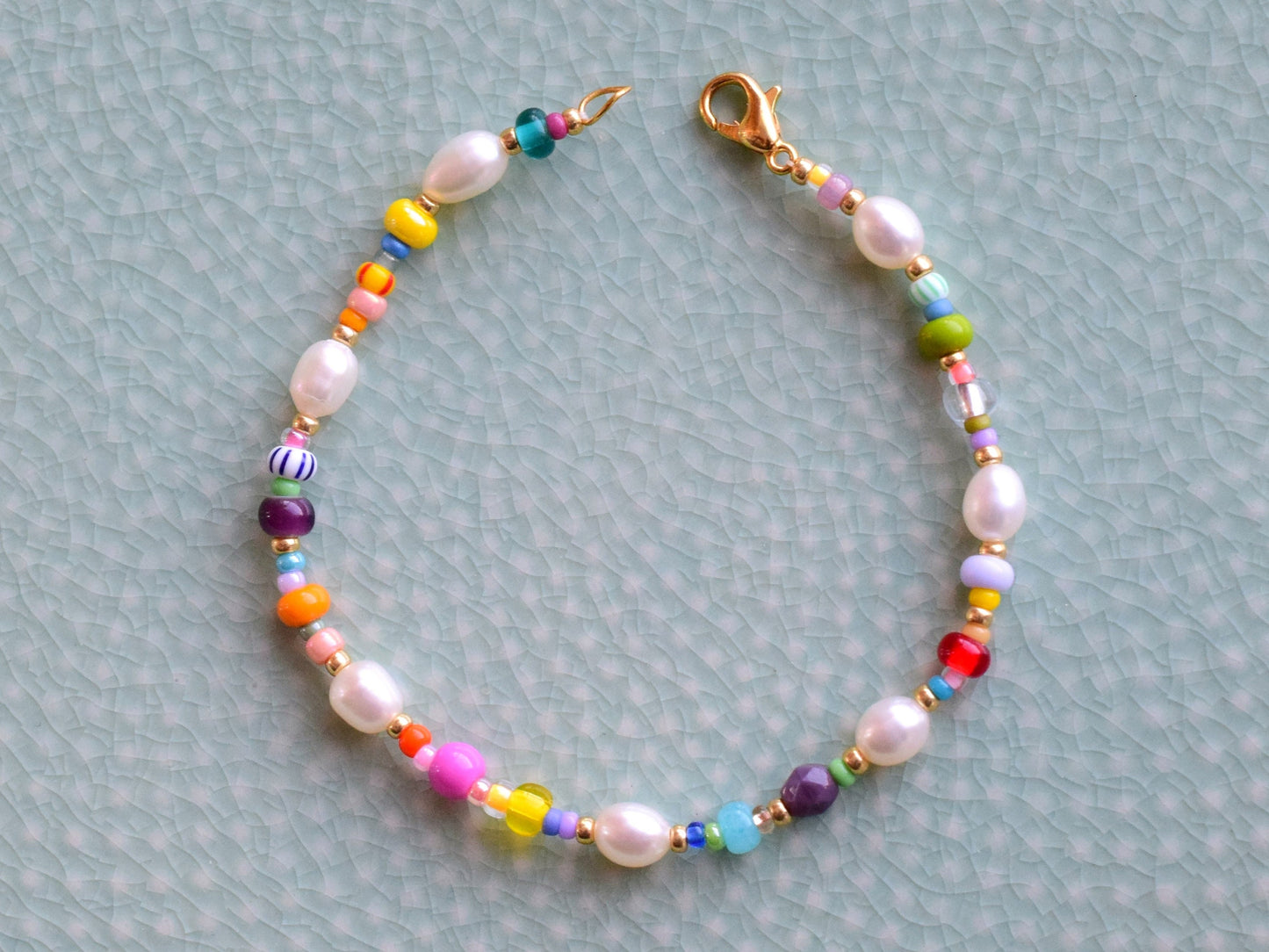 Colorful bracelet bead, freshwater pearl bracelet for women, Valentine bracelet gift, small gifts for girlfriend, gift girls