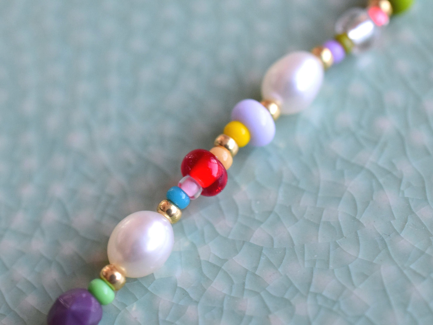 Colorful bracelet bead, freshwater pearl bracelet for women, Valentine bracelet gift, small gifts for girlfriend, gift girls