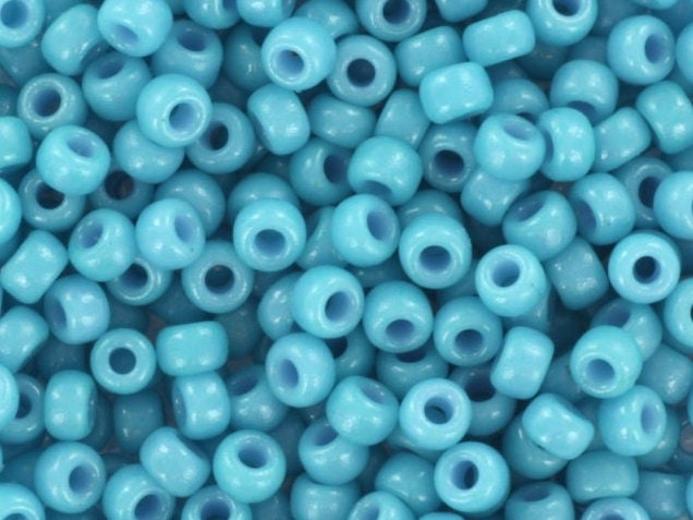 10g Miyuki seed beads 8/0, duracoat opaque nile blue 4478, japanese beads, blue seed beads, size 8 3mm, bright colors, Miyuki blue beads