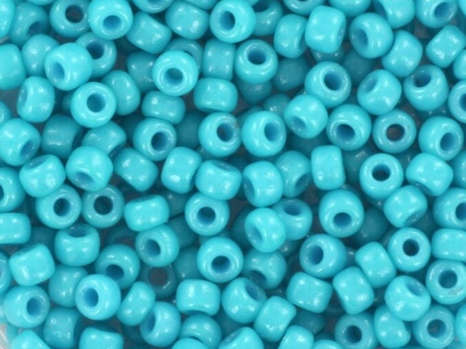 10g Miyuki seed beads 8/0, duracoat opaque underwater blue 4480, japanese beads, color blue beads, size 3mm, rocailles, Miyuki turquoise