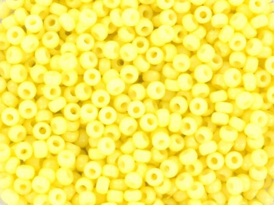 10g Miyuki seed beads 11/0, duracoat opaque light lemon ice 4451, japanese beads, yellow 2mm, pastel color rocailles, miyuki yellow beads