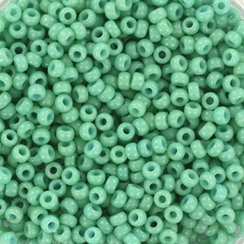 10g Miyuki seed beads 11/0, duracoat opaque sea opal 4475, japanese beads, color green beads, bright colors rocailles, Miyuki green beads