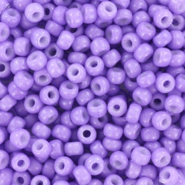 10g Miyuki seed beads 11/0, duracoat opaque columbine purple 4488, japanese beads, purple beads, size 2mm, violet round rocailles