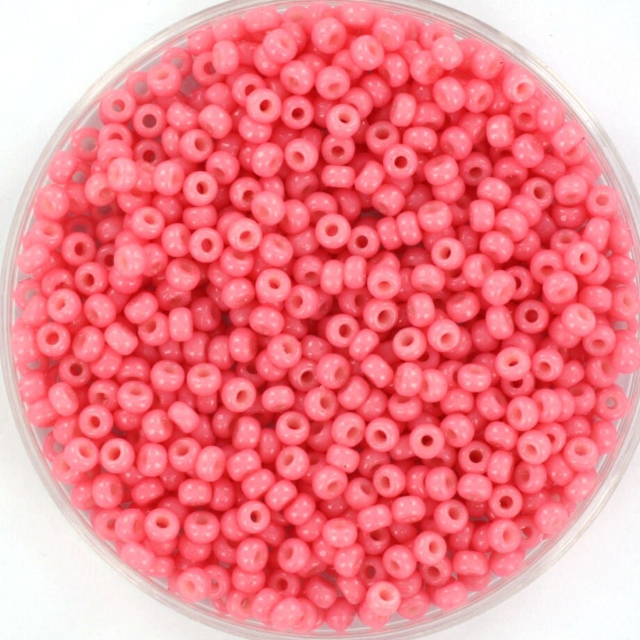 10g Miyuki seed beads 11/0, duracoat opaque guava 4465, japanese beads high quality, color pink rocailles, size 11 2mm