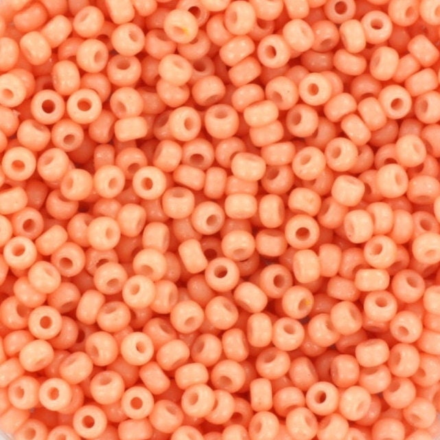 Miyuki seed beads 11/0, duracoat opaque tea rose 4461 10g, japanese beads, 2mm light pink beads, pink round rocailles