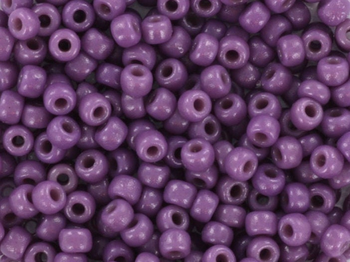 10g Miyuki seed beads 8/0, duracoat opaque dark orchid purple 4489, japanese beads, dark purple beads, size 3mm, violet round rocailles