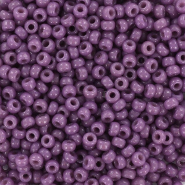 Miyuki seed beads 11/0, duracoat opaque dark orchid 4489, japanese beads, dark purple rocailles, size 11 2mm, Miyuki indigo beads