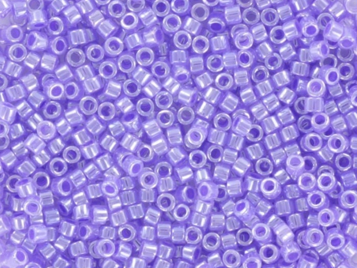 Miyuki Delica beads ceylon purple, 5g 11/0 DB249, cylindrical beads, 1.6mm beads, DB 249, Delica light purple, lilac Delica beads lavender