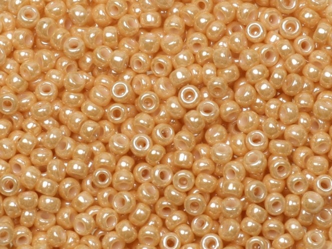 10g Miyuki seed beads 11/0, ceylon caramel 593, japanese beads, cream beads, size 2mm, light brown seed beads, Cream Miyuki rocailles, beige