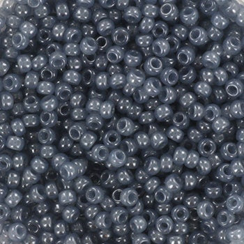 10g Miyuki seed beads 11/0, ceylon translucent slate 2378, japanese seed beads, transparent grey rocailles, size 2mm seed beads, grey blue