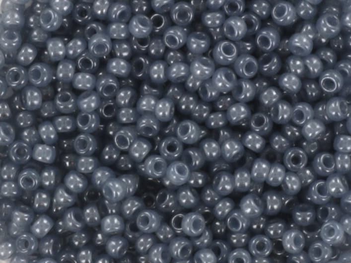 10g Miyuki seed beads 11/0, ceylon translucent slate 2378, japanese seed beads, transparent grey rocailles, size 2mm seed beads, grey blue