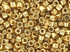 Miyuki Delica beads duracoat galvanized pale gold, 5g 11/0 DB 2501, beads for jewelry making, beads from japan, cylindrical beads