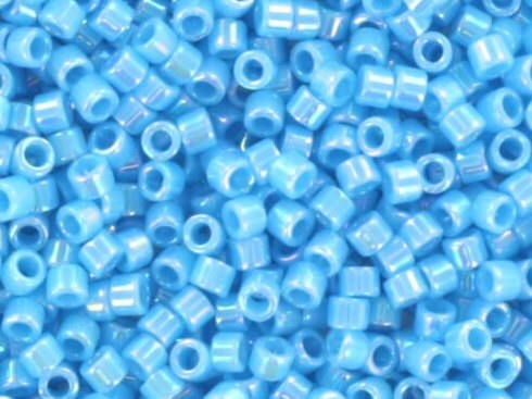 Miyuki Delica beads opaque ab turquoise blue, 5g 11/0 color DB 164, cylindrical beads, turquoise blue Miyuki, light blue DB164