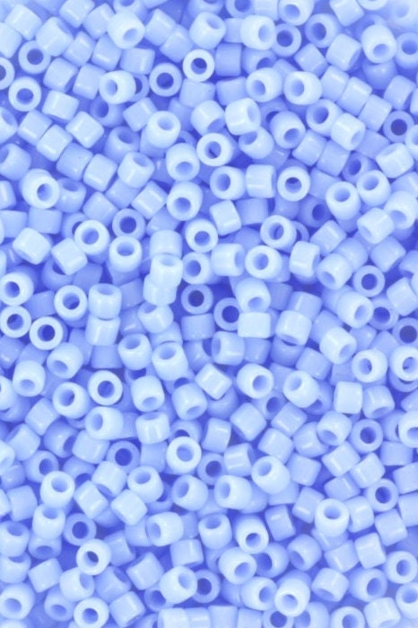 Miyuki Delica beads opaque agate blue, 5g 11/0 color DB 1137, cylindrical beads, ice blue Miyuki, light blue DB1137, sky blue beads