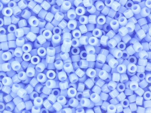 Miyuki Delica beads opaque agate blue, 5g 11/0 color DB 1137, cylindrical beads, ice blue Miyuki, light blue DB1137, sky blue beads