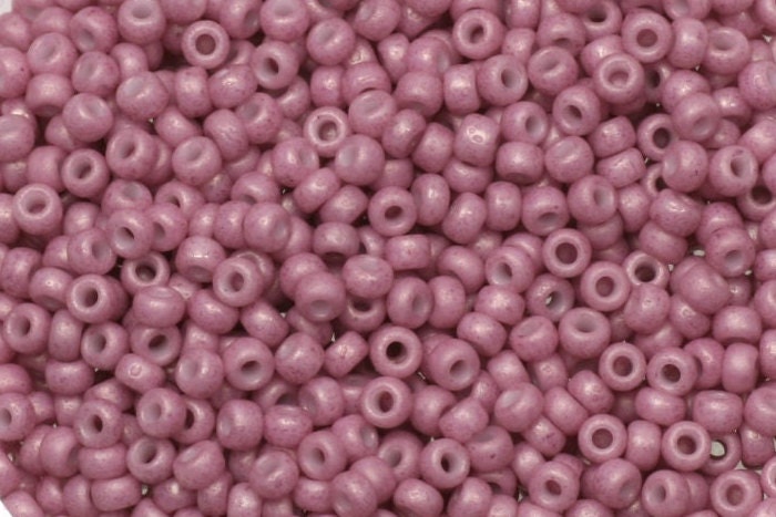 10g Miyuki seed beads 11/0, opaque matte antique rose 2037, japanese beads, matte pink rocailles, Miyuki beads size 11, 2mm small beads