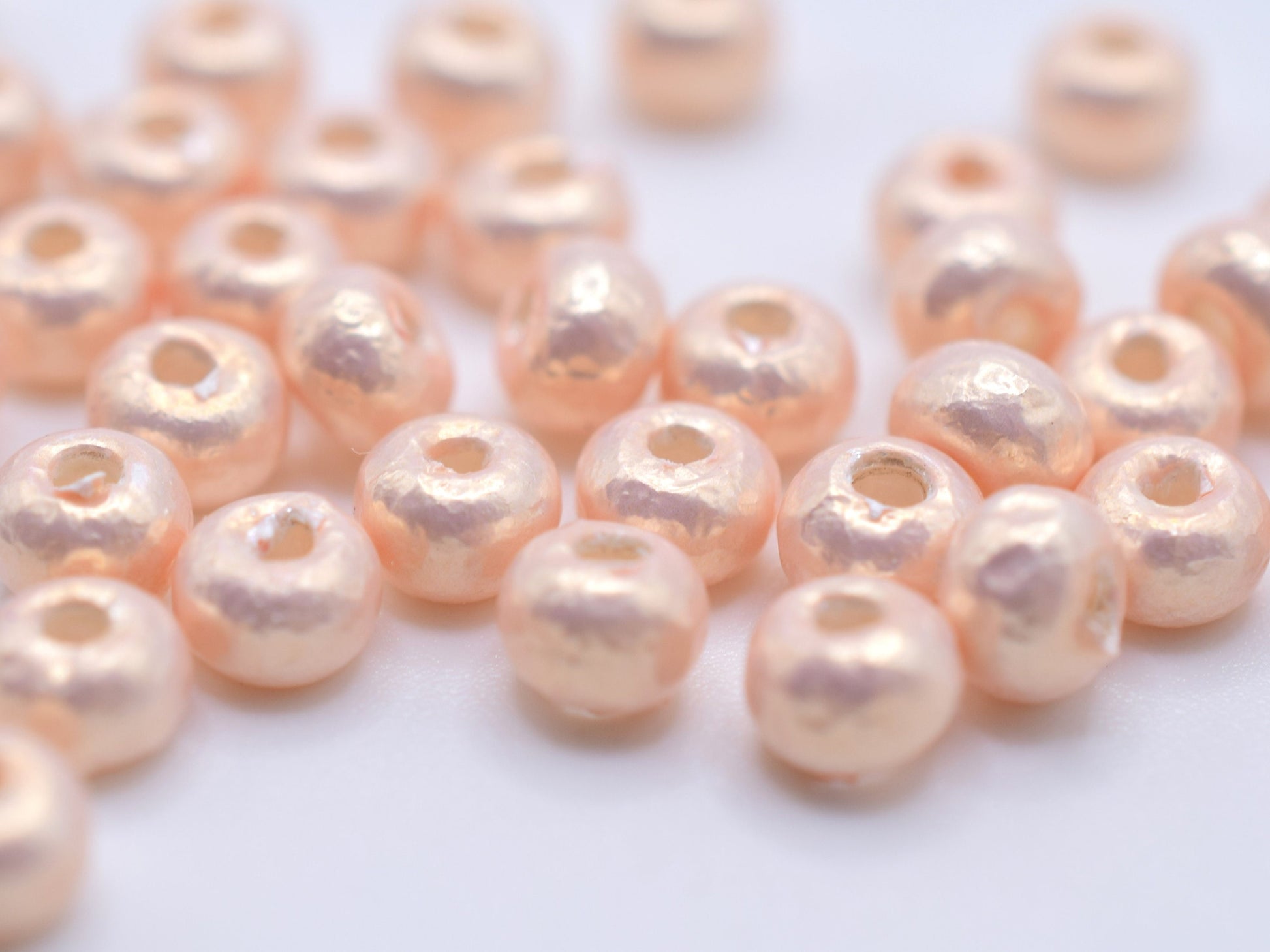 10g Miyuki seed beads 6/0, baroque pale pink 3954, japanese beads, large rose beads, size 4mm, Miyuki pony beads