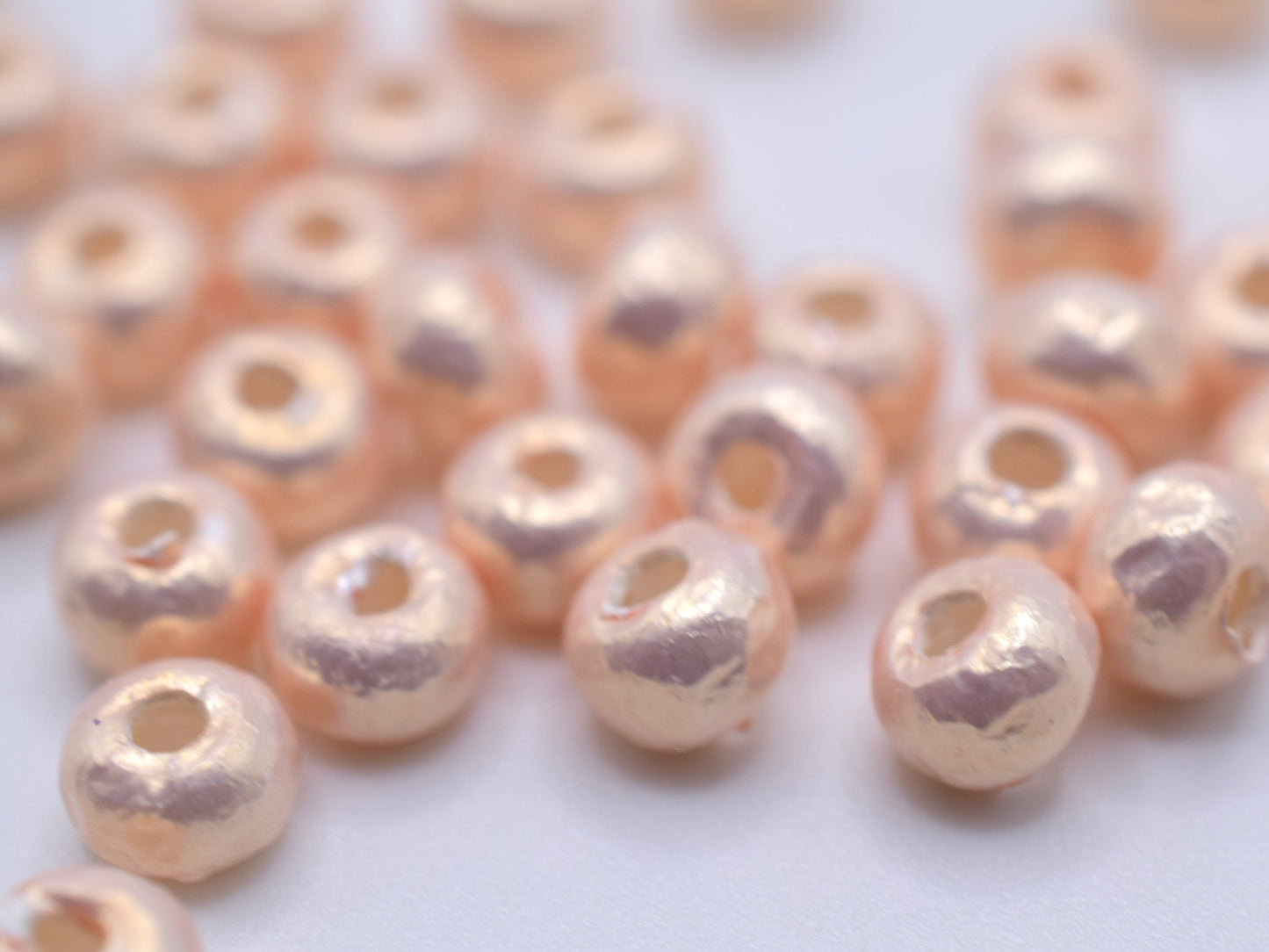 10g Miyuki seed beads 6/0, baroque pale pink 3954, japanese beads, large rose beads, size 4mm, Miyuki pony beads