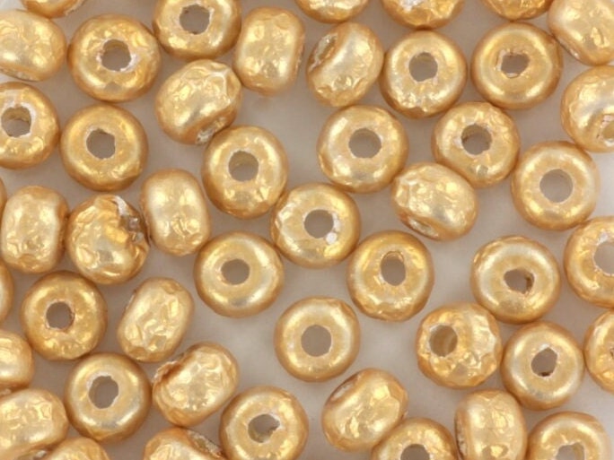 10g Miyuki seed beads 6/0, baroque gold 3953, japanese beads, large metallic beads, size 4mm, Miyuki pony beads, Miyuki gold beads