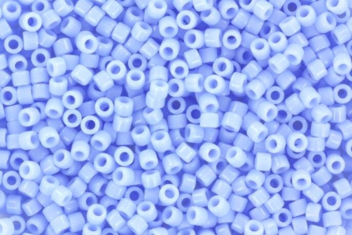 Miyuki Delica beads opaque agate blue, 5g 11/0 color DB 1137, cylindrical beads, ice blue Miyuki, light blue DB1137, sky blue beads