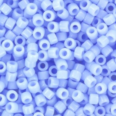 Miyuki Delica beads opaque agate blue, 5g 11/0 color DB 1137, cylindrical beads, ice blue Miyuki, light blue DB1137, sky blue beads