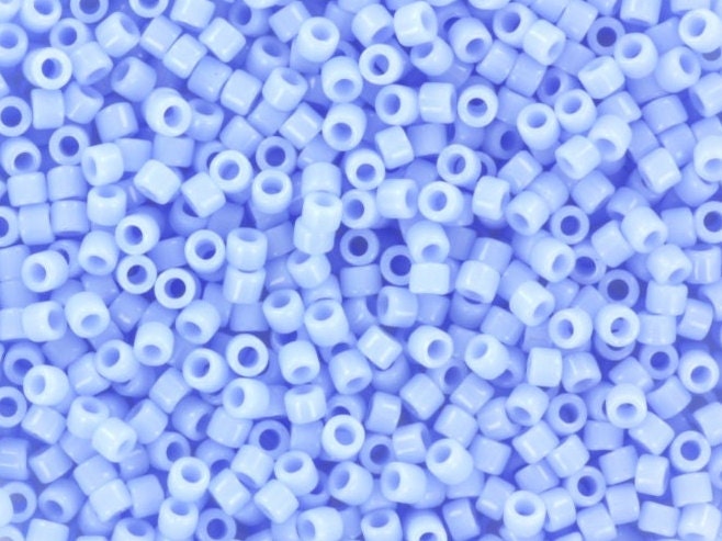 Miyuki Delica beads opaque agate blue, 5g 11/0 color DB 1137, cylindrical beads, ice blue Miyuki, light blue DB1137, sky blue beads