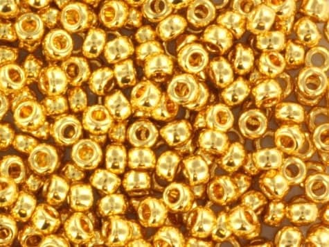 10g Miyuki seed beads 24kt gold plated, size 11/0 color 191, beads from japan, round rocailles, small gold plated beads, Miyuki round beads