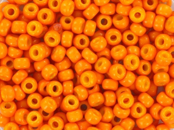 10g Miyuki seed beads 8/0, duracoat opaque kumquat 4454, japanese beads, color orange beads, size 8 3mm, rocailles, Miyuki orange beads