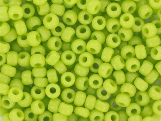 10g Miyuki seed beads 8/0, opaque chartreuse 416, japanese beads, color green beads, size 3mm, bright green seed beads