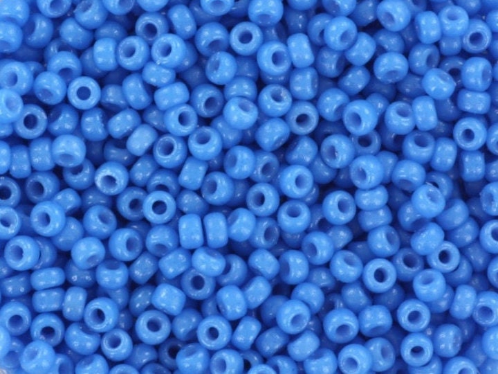 10g Miyuki seed beads 11/0, duracoat opaque delphinium blue 4484, japanese beads, dark blue seed beads, Miyuki opaque colors