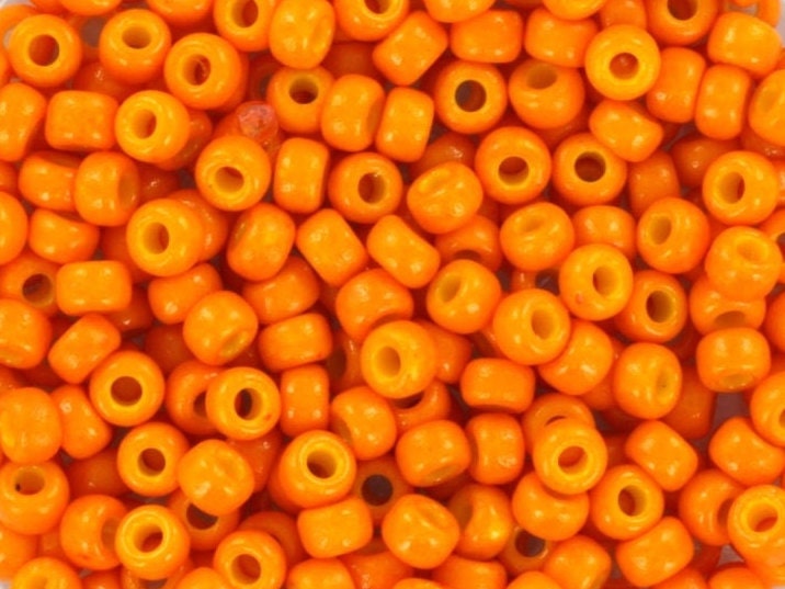 10g Miyuki seed beads 8/0, duracoat opaque kumquat 4454, japanese beads, color orange beads, size 8 3mm, rocailles, Miyuki orange beads